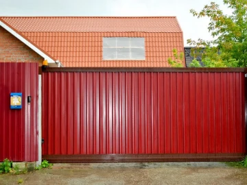 Откатные ворота DoorHan Бордовые
